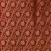Banarasi Brocade Red With Gold Zari All Over Small Flower Bud Jaal Woven Fabric