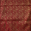 Banarasi Brocade Red With Gold Zari All Over Tiny Flower Jaal Woven Fabric