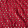 Banarasi Brocade Rouge With Tiny Gold Four Petal Buttis Woven Fabric