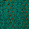 Banarasi Brocade Teal Self Design With Gold Motifs Woven Fabric