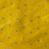 Banarasi Brocade Yellow With Small Tiny Gold Single Flower Motif Woven Fabric