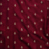 Banarasi Dola Silk Maroon With Light Gold Tiny Plant Motif Woven Fabric