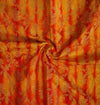 Banarasi Silk Brocade Shaded Heavy Orange Yellow With Gold Zari Jaal Fabric