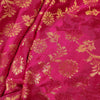 Banarsi Brocade Pink With Gold Jaal Woven Fabric
