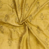 Beige Yellow Rayon Chiken With Floral All Over Cutwork Fabric
