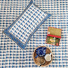 Blooming Blues Pure Cotton Jaipuri Double Bedsheet