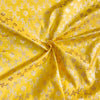 Brocade Pastel Yellow With Zari Jaal Woven Fabric
