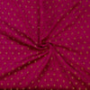 Pre cut 1.60 meter Brocade Pink With Tiny Gold Dot Flower Motifs Woven Fabric