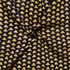 Brocade Silk Black  With Tiny Woven Gold Zari Triangles Hand Woven Banarasi Fabric