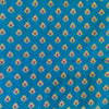 Brocade Light Blue With Gold And Pink Motif Weave Handwoven Fabric