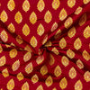 Brocade Maroon With Gold  Zari Tree Motif Weave Hand Woven Banarasi Fabric