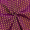 Brocade Silk Purple With Tiny Woven Gold Zari Triangles Hand Woven Banarasi Fabric