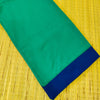 Chanderi Teal With Blue Border Fabric
