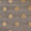 Cotton Silk Grey With Beige Brocade Small Chakra Motif Woven Fabric
