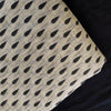 Cotton Silk Light Grey With Tiny Black Tree Motif Woven Fabric