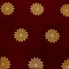 Cotton Silk Maroon With Beige Chakra Brocade Motif Woven Fabric