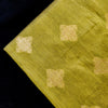 Cotton Silk Pastel Pista Green With Beige Brocade Motif Woven Fabric