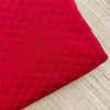 Cotton Silk Red With Interlocked Checks Fabric