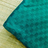 Cotton Silk Teal Interlocked Checks Fabric