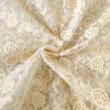 Cream Net With Beautiful Self Embroidered Jaal