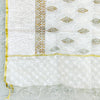 DHARA - Pearl White Cotton Silk Dupatta With Aari Embroidered Dupatta