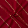 Dola Silk Royal Red With Diagonal Zari Stripes Woven Fabric