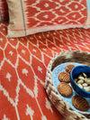 EKTA - Pure Cotton Hand Woven Brick Orange Weaves Double Bedsheet
