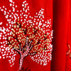 FRENCH BEAUTY - Red Modal Satin Tassle Dupatta With Beautiful French Knot Embroidery