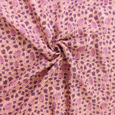 Pre-cut 1.70 meter Georgette Lavender Rose Wine Fabric