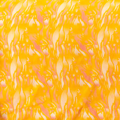 Georgette Yellow Abstract Blouse Fabric ( 0.85 CM )