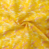 Georgette Yellow Abstract Fabric