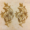 Gold Zardozi Flower And Leaves Patch