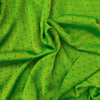 Green Zomato Georgette With Dark Green Self Weave Fabric