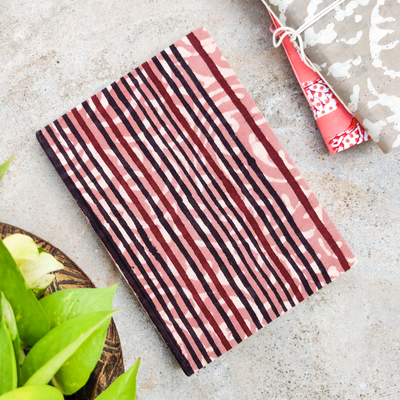 Handmade Notebook Dabu Uneven Stripes A5