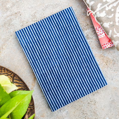 Handmade Notebook Indigo Stripes A5