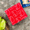 Handmade Upcycled Akola Elephant Red Slip Box