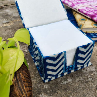 Handmade Upcycled Ankola Indigo Arrowhead Stripes Slip Box