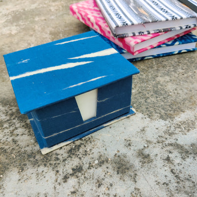 Handmade Upcycled Blue Shibori Slip Box