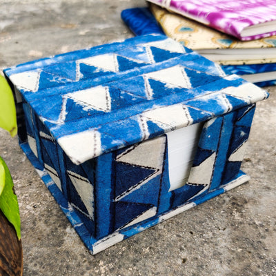Handmade Upcycled Dabu Jahota Light  Triangles Slip Box