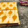 Handmade Upcycled Light Mustard Dabu Bahi Diary A6