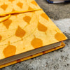 Handmade Upcycled Mustard Dabu Drops Bahi Diary A5