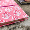 Handmade Upcycled Pink Jaipuri With Motifs Bahi Diary A5