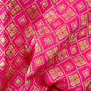 Pink Brocade Fabric with Gold Patola Weaves