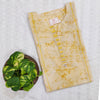 AROHI - Pure Cotton Batik Yellow Kurta With Beautiful Hand Embroidery