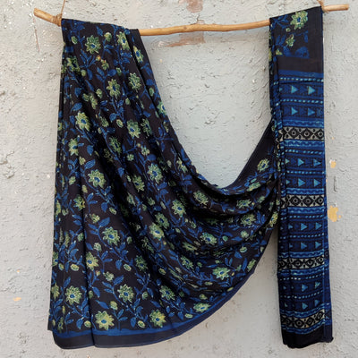 INNAYAT - Modal Silk Vanaspati Saree Blue Black