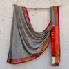 Ilkal - Pure Cotton Traditional Ilkal Saree Grey With Pink Red