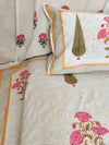 In The Mughal Garden Cypress Pure Cotton Jaipuri Double Bedsheet