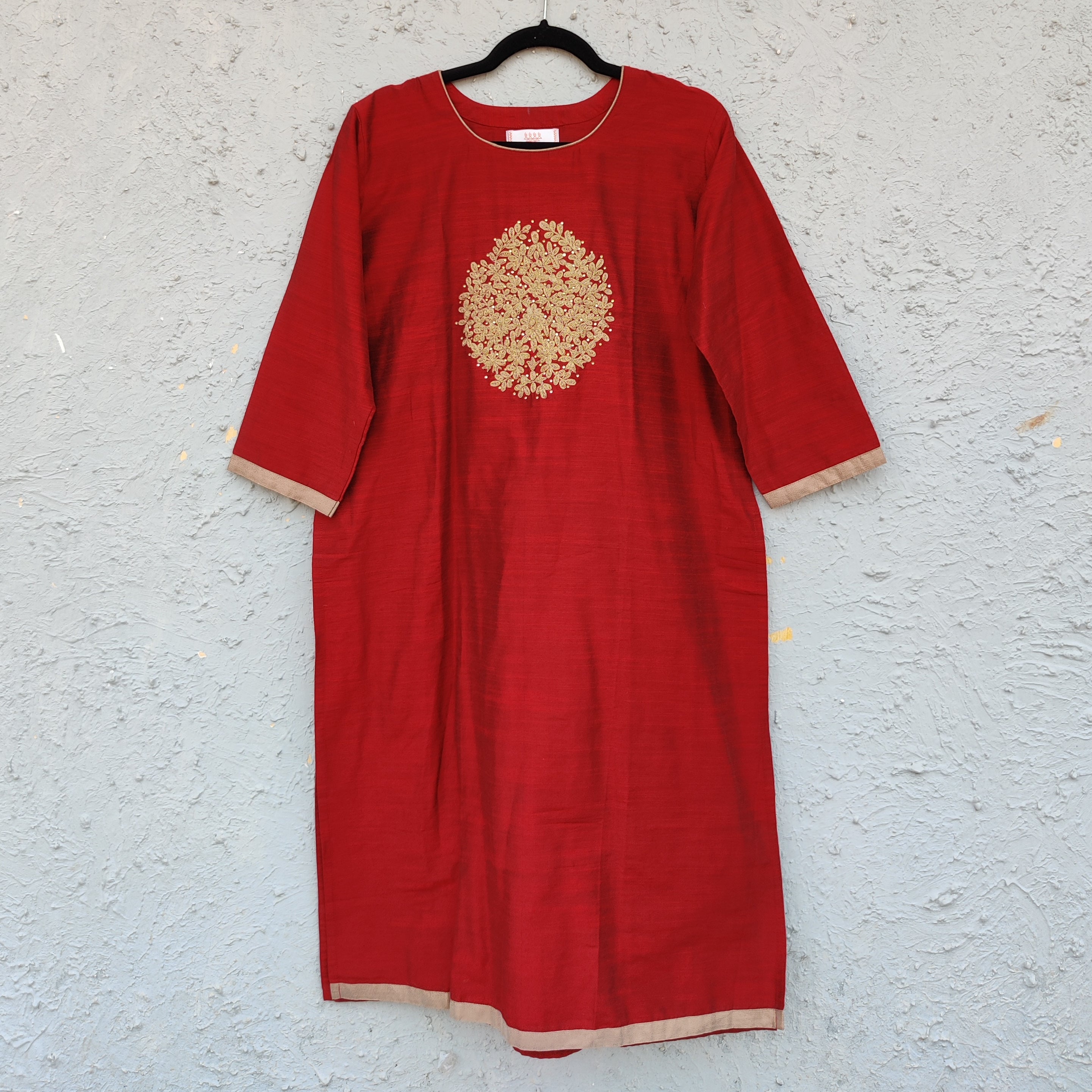 (3XL) JASMIT - Cotton Silk Emboridered Kurta – Sanskruti