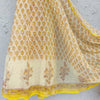KOTA - Pure Cotton Jaipuri Yellow Hand Block Printed Saree