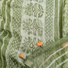KOTA QUEEN - Pure Cotton Kota Saree With Mirror Embellished Pallu And A Contrast Blouse Mehendi Green With Orange Blouse